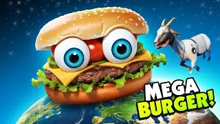 CRAZY Goat And The BURGER MONSTER - Goat Simulator 3 DLC