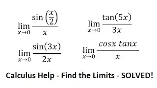 Limit - lim (x→0)⁡ sin⁡(x/2)/x, lim(x→0)⁡ sin⁡(3x)/2x,   lim(x→0)⁡ tan⁡(5x)/3x, lim cosx tanx )/x
