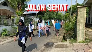 Menyegat jalan sehat di depan rumah , desa tanjungsari !!