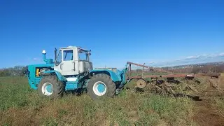 оранка  2023 трактор т150к с плугом плн 5.35