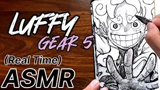 [ASMR] Drawing LUFFY Gear 5 🌩⚡️(Real Time) - One Piece