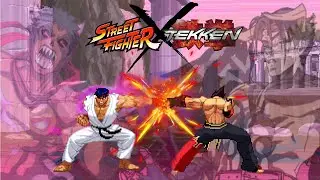 Ryu vs Jin Kazama [All Transformation] - Tekken X Street Fighter l Capcom X Namco