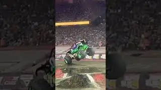 Grave Digger Backflip and INSANE SAVE!! #shorts