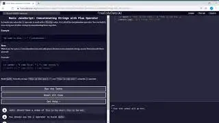Basic JavaScript (26/111) | Concatenating Strings with Plus Operator