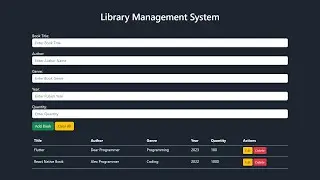 Library Management System Using JavaScript -  JavaScript Tutorials