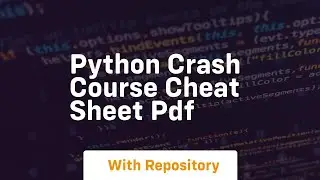 python crash course cheat sheet pdf