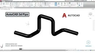 AutoCAD 3d Pipe | Creating 3d pipe in Autocad | Sweep along 3D Polyline | Autocad 3d Modeling