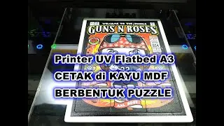 Printer UV Flatbed cetak di kayu MDF Puzzle