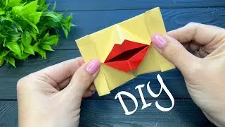 Paper Lips Craft Губы из бумаги Оригами Поделки из бумаги