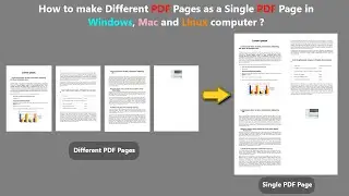 How to make Different PDF Pages as a Single PDF Page in Windows, Mac and Linux computer ?