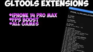 iPhone 14 Pro Max GLTools Extensions | FPS Boost | All Games