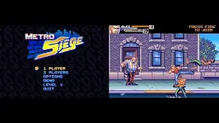 Metro Siege (Homebrew) Commodore Amiga - Gameplay (Demo 1-3 lvl.)