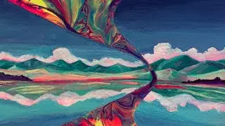 Mixed Media Abstract Landscape