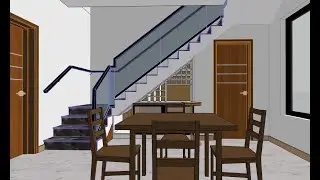 TRIM TO WALL TO STAIR #archicad #trim #wall #stair