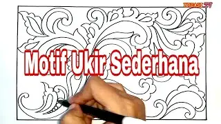 Belajar Menggambar Ornamen Motif Ukir Sederhana