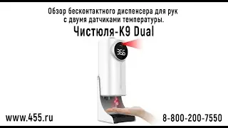 Обзор бесконтактного диспенсера для рук с двумя датчиками температуры Чистюля К9 Dual