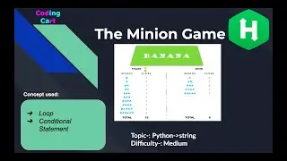 The Minion Game | HackerRank  | Python | string | substring | Interview