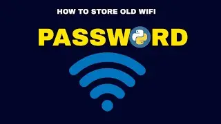 How To Find And Store WIFI Password | subprocess API | All In One Code