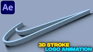 3D Stroke Logo Animation Tutorial in After Effects | No Plugins | 3D Stroke Logo Reveal