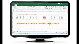 How to Convert Row to Column to Row with Formulas in MS Excel (Horizontal to Vertical)