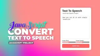 Text To Speech Converter in HTML CSS & JavaScript | No External Library or API Used