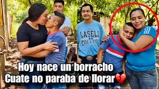 Cuate y la china con un beso se despide cuate llora amargamente por China💔