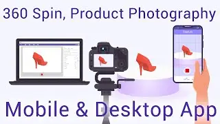 360 Product photography App. Integration to Shopify, Woo commerce, ETSY and many more.