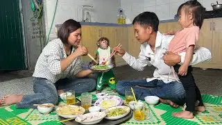 Cutis & yen nhi create special meal when dad