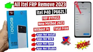 itel p40 frp bypass | New method | without pc | all itel frp remove 2023 👉fix apps not open