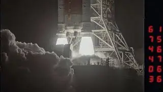 Artemis I Launch - High-speed film footage (slow motion) - Perimeter Cameras