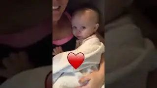 Mother teach her son to say I love you