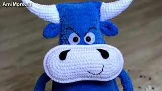 Амигуруми: схема Декоративная подушка Бык. Игрушки вязаные крючком - Free crochet patterns.