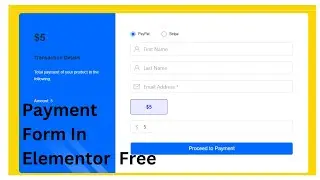 Payment Form In Elementor Using Better Payment  | payment form without ecommerce