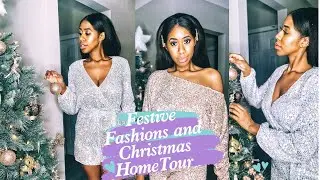 Festive Fashions and Christmas Home Tour | Rose Gold, Blush, Silver & White | Eclectic Chic