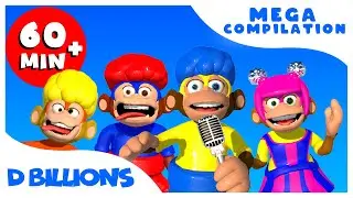 Monkey Puzzle! Cha-Cha, Chicky, Lya-Lya & Boom-Boom Dance | Mega Compilation | D Billions Kids Songs