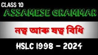 Class 10 Assamese Grammar নত্ব বিধি আৰু ষত্ব বিধি || Hslc 1998-2024 || #hslc2025 #seba