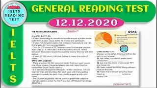 IELTS READING TEST ✍️ GENERAL - 12.12.2020 - 4K RESOLUTION 🔥 with ANSWERS!