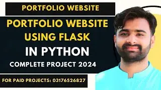 Portfolio Website Using Flask | Complete Porfolio Website Using Python | #cs619