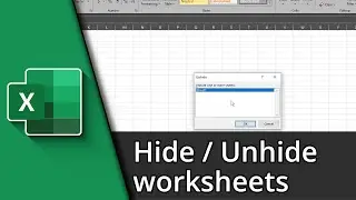Excel hide worksheet | Excel unhide worksheet ✅ Tutorial