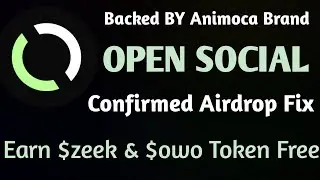 Zeek Token Airdrop || Open Social Confirm Airdrop || Crypto Airdrop Today