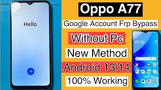 Oppo A77 Frp Bypass | Without Pc | Oppo Google Account Lock Unlock