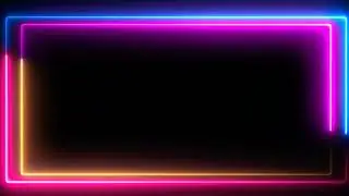 Neon Lighting Frame | Glowing Border | NEON Border | Animated Loop | Trending Frame Free Template