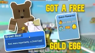 Getting a GOLD EGG from Brown bear! | Bee Swarm Simulator