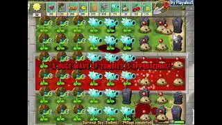 Plants vs. Zombies Lawn of Hell 2.2 - Gating pea at the POOL Vs All 99999 Zombies coming out.