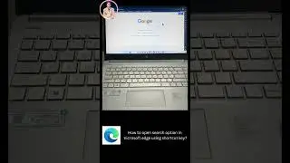 how to open search option in Microsoft edge using shortcut key? 