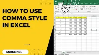 How To Use Comma Style In Excel