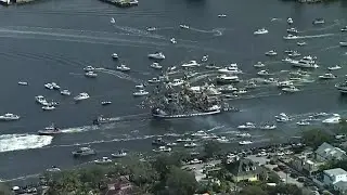 Time-lapse of the Gasparilla pirate invasion