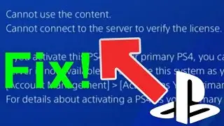 PS4 Cannot use the content cannot connect to the server to verify the license HOW TO FIX!