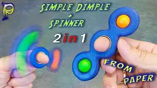 How to make a SIMPLE DIMPLE - SPINNER a paper  with your own hands. Homemade Antistress from paper