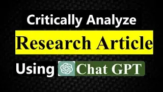 How To Critique A Research Paper, Article, Journal (Critical Appraisal)    ||Critical analysis ||